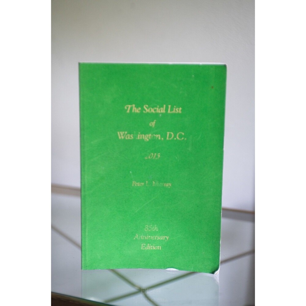 2015 President Barack Obama Admin Social Register Green Book Washington DC List